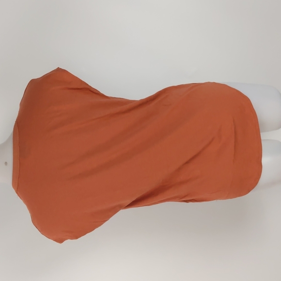 Witchery Womens Top Size XS Orange Sleeveless V-Neck Button Detail Lyocell Blend - Picture 10 of 14